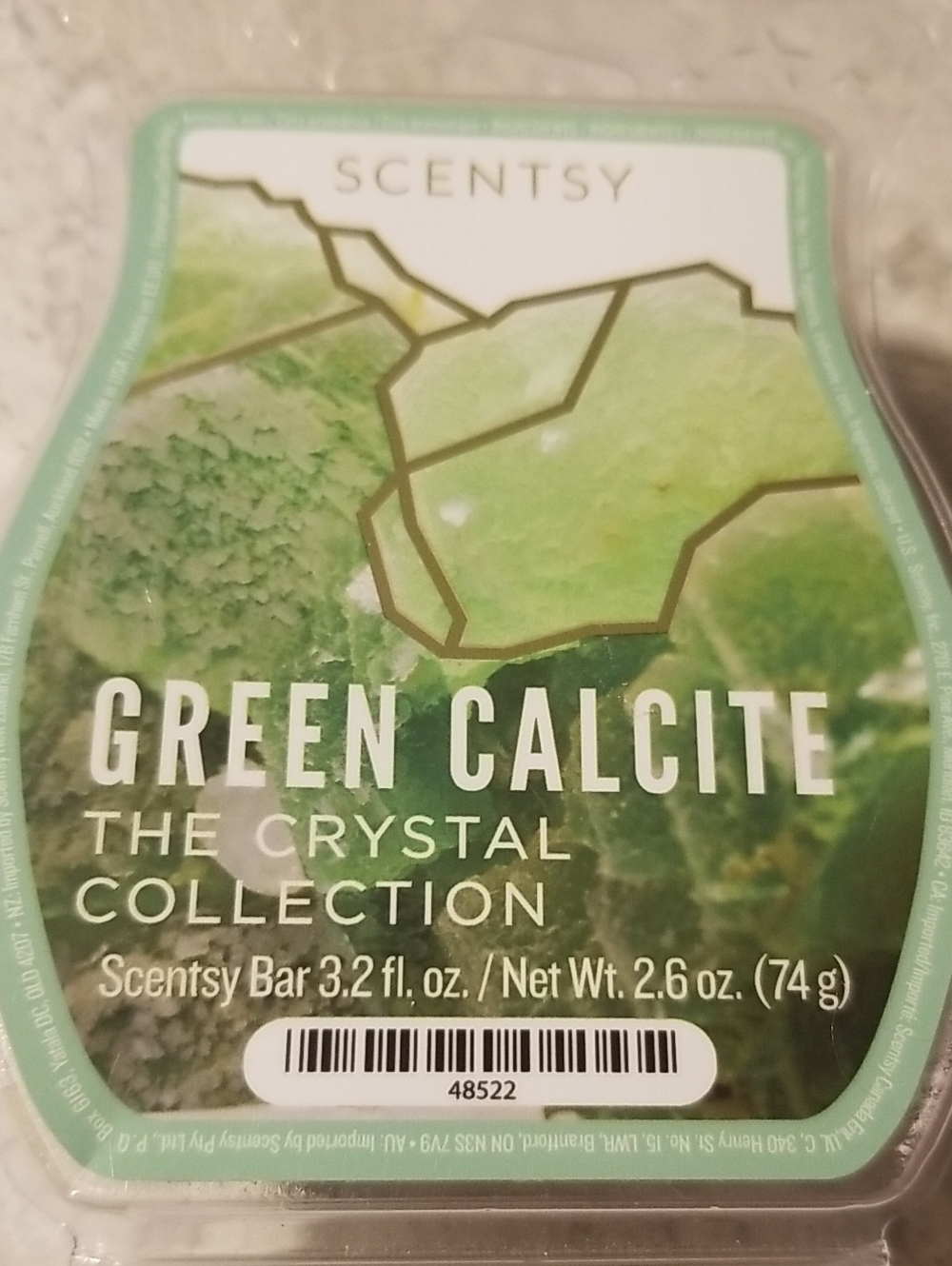 Scentsy Green Calcite Wax Bar - The Crystal Collection